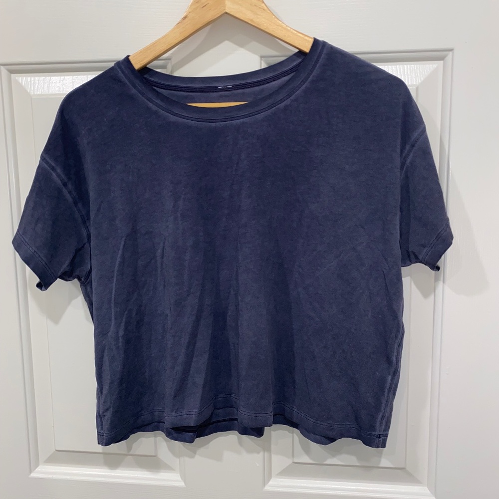 Lululemon Cates Tee Fade 8 Navy Blue
